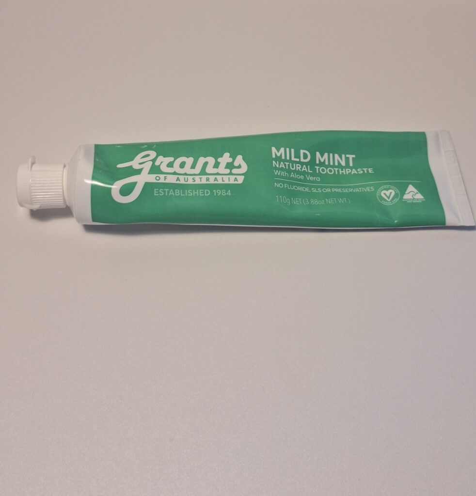 Grands of Australia Mind Mint toothpaste close up