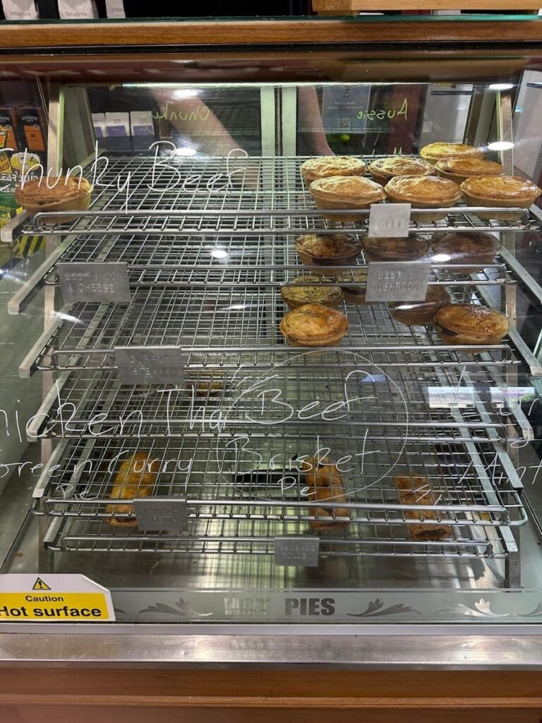 Empty shelves at Bredbo Pie Shop