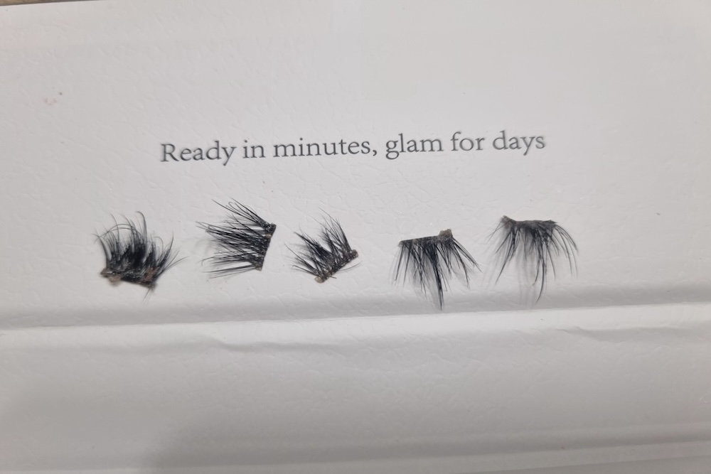 Lash after use Close up Pre glued cluster Ease Lash