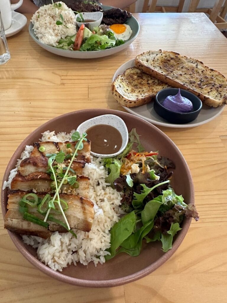 Filipino Food Pork Belly Bowl served at Northside Garden Cafe in Canberra