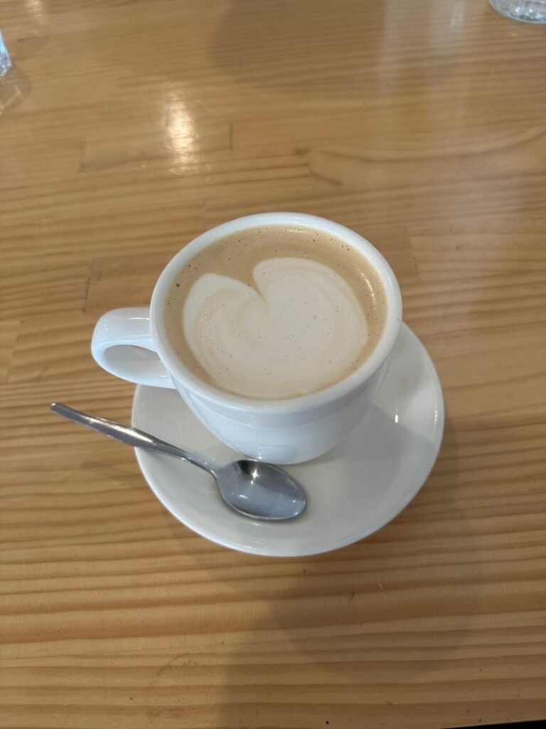 Oat Milk Flat White coffee at a Gold Creek cafe in Canberra