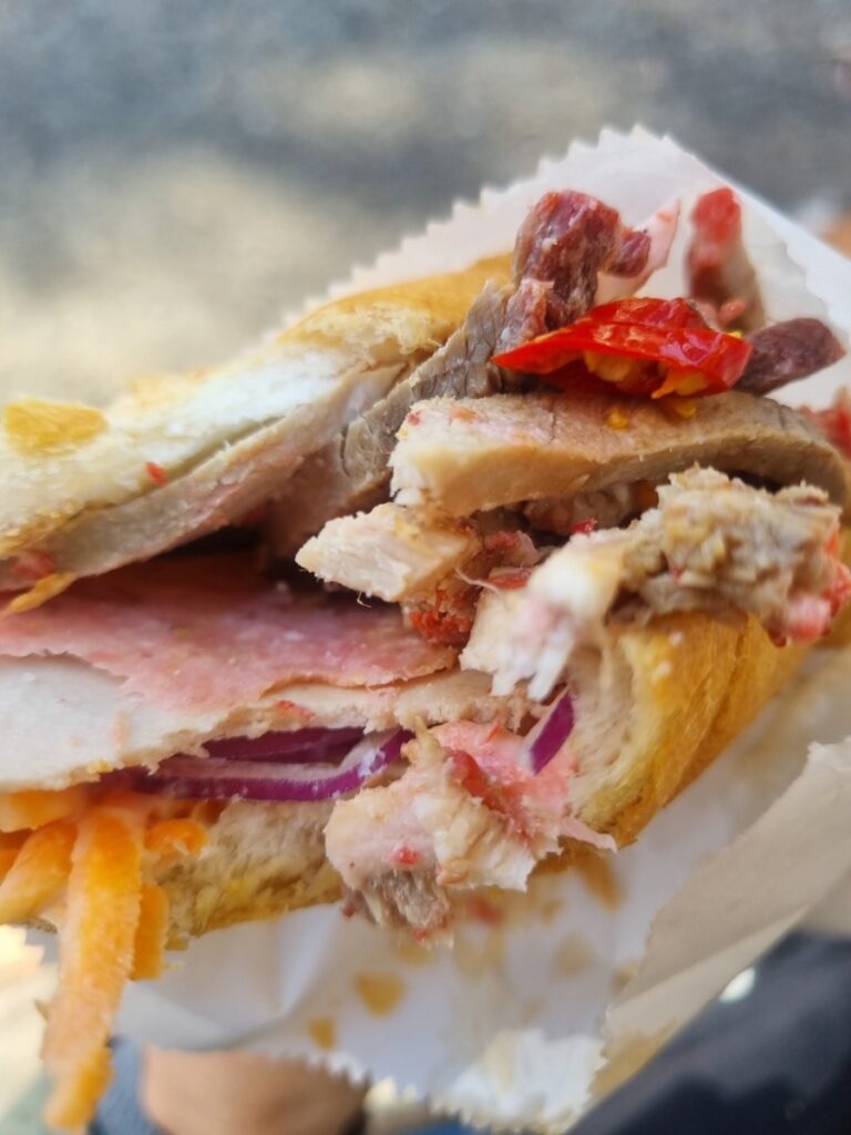 Full view of Traditional Pork Banh Mi Wanniassa Bakery