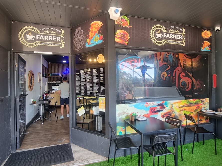 Farrer Cafe entrance menu
